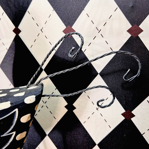 Tall Hand-Carved Wooden Polka Dot Chicken Sculpture Folk Art Whimsy Modern Flair - Picture 5 of 12